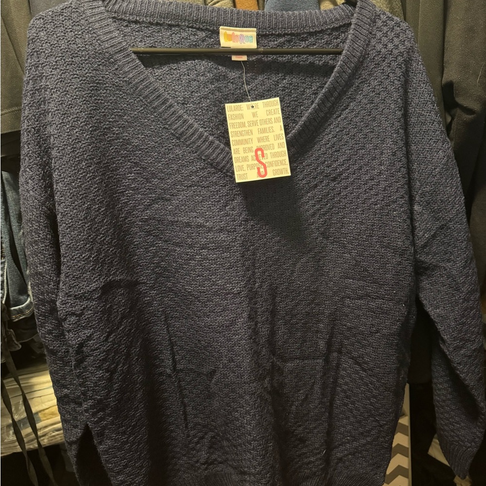 LuLaRoe Navy Blue V-Neck Sweater